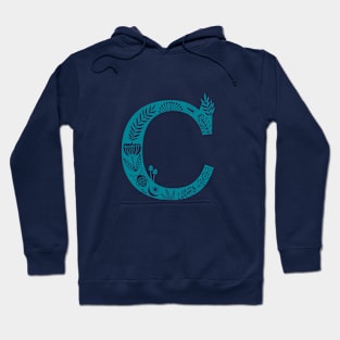 Letter C Teal Hoodie